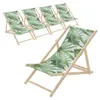 ECD Germany 5er Set Liegestuhl klappbar Palme Grün-Weiß aus Produktbild-Vorschau 1
