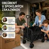 120-litrový, skladací vonkajší vozík s kolieskami, vonkajší Náhľad obrázku produktu 5