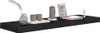 A black floating shelf with decorative items. Podgląd zdjęcia produktu