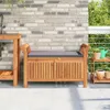 vidaXL Garten-Truhenbank mit Kissen 91 cm Massivholz Akazie Produktbild-Vorschau 2