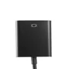 A close-up shot of a black electronic adapter with a white icon on its surface and a cable attached to its bottom. Produktbild-Vorschau