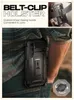 A person wearing a plaid shirt with a phone case clipped to their belt. Produktbild-Vorschau