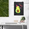 Mr. & Mrs. Panda Bild Avocado Geburtstag DIN A2 - Produktbild-Vorschau 2