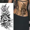 6Teile/los 3D Realistische Große Blume Temporäre Tattoos Produktbild-Vorschau 4