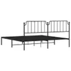 Bettgestell mit Kopfteil Metall Schwarz 193x203 cm Produktbild-Vorschau 6
