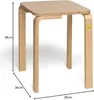 Sgabello Erzi 45 in legno sagomato, sgabello robusto, Anteprima dell’immagine prodotto 3