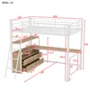 Hochbett mit Schreibtisch und Lattenrost, 140x200 cm, Produktbild-Vorschau 4