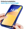 Hands are shown installing a blue phone case onto a smartphone. Produktbild-Vorschau