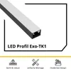 LED-Aluprofil für Akustikpaneele mit Abdeckung bündiger Produktbild-Vorschau 2