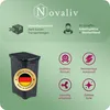 Novaliv Rattan Wäschekorb mit Deckel 60L Schwarz, Wäschebox Produktbild-Vorschau 5