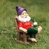 Gartenzwerg, dekorativer Schaukelstuhl, lustige Produktbild-Vorschau 3