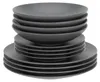 CreaTable Soft Touch Schwarz Tellerset 12-tlg Steinzeug Produktbild-Vorschau 2