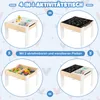 COSTWAY 3tlg. Kindersitzgruppe aus Holz, 4-in-1-Kindertisch Produktbild-Vorschau 4