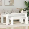 vidaXL Set di tavolini 2 pezzi in legno bianco Anteprima dell’immagine prodotto 2