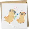 Mr. & Mrs. Panda Grußkarte Mops Verliebt - Weiß - Geschenk, Produktbild-Vorschau 1