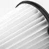 Close-up of a white pleated filter with a black rubber edge. Produktbild-Vorschau