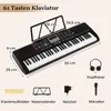 COSTWAY Elektrisch piano met 61 toetsen, 200 ritmes en 200 Productafbeelding-voorbeeld 3