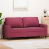 vidaXL 2-Sitzer-Sofa Weinrot 140 cm Samt Produktbild-Vorschau 2