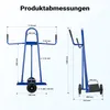 Wiltec Plattenkarren bis 300 kg mit 2 Vollgummi Rädern, Produktbild-Vorschau 3