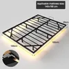 DEWINNER LED-Bett, 140 x 190 cm, Höhe des Metallrahmens 20 Produktbild-Vorschau 6