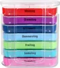 Schramm® Tablettenbox bunt mit bunten Schiebern für 7 Tage Produktbild-Vorschau 1
