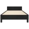 vidaXL Struttura letto con testiera senza materasso nero Anteprima dell’immagine prodotto 3
