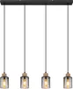 Globo Lighting Hängeleuchte Metall schwarz matt, 4x E27 Produktbild-Vorschau 2