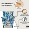 Family Meble Ohrensessel mit Hocker Print Relaxsessel Produktbild-Vorschau 4
