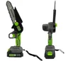 Two views of a cordless mini chainsaw on a white background. Náhľad obrázku produktu