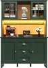 Hoher Küchenschrank Grün 120x40x179cm – Küchenvitrine mit Produktbild-Vorschau 9