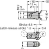 Sugatsune PR4PK-B Nicht magnetischer Mini-Druckschnäpper Produktbild-Vorschau 3