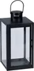 2tlg Metall Laternen Set Schwarz Gartenlaterne Windlicht ca. H34/47cm Produktbild-Vorschau