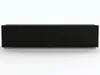 A black TV cabinet with a ribbed texture, shown from the front on a white background. Produktbild-Vorschau