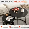 Couchtisch 2er‑Satztisch rund mit Stauraum, Beistelltisch Produktbild-Vorschau 7