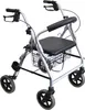 A rollator walker with a seat and basket, shown from a three-quarter front angle. Produktbild-Vorschau