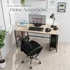 tectake® Computer-Schreibtisch Stoke 137 x 55 x 75 cm Produktbild-Vorschau 6
