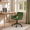 Meubles Cosy – zielone krzesło biurowe z veluru na kółkach, Podgląd zdjęcia produktu 2