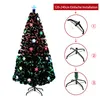 An artificial Christmas tree with LED lights and a diagram showing its assembly. Voir les images du produit