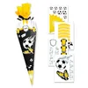 itenga DEKO-SET für SCHULTÜTE FUSSBALL gelb schwarz Produktbild-Vorschau 1