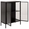 Vitrine Nebas 80cm, 2 Türen und 1 Fachboden - schwarz Produktbild-Vorschau 3
