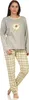 Damen Pyjama langarm, Schlafanzug mit Karo-Muster - 112 201 Produktbild-Vorschau 2