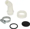 A collection of plumbing parts arranged on a white background. Produktbild-Vorschau