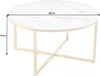 Élégante table basse BOUTIQUE 80 cm, blanche, ronde, en Voir les images du produit 10