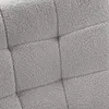 Fotel bujany z jasnoszarym pluszowym materiałem z Podgląd zdjęcia produktu 4