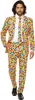A man wearing a colorful confetti-patterned suit. Anteprima dell’immagine prodotto