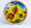 Holzuhr 20fi cm wanduhr - Sonnenblumen Blumen Produktbild-Vorschau 1