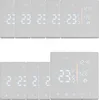 A collection of digital thermostats arranged in two rows. Produktbild-Vorschau