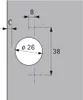 Topfscharnier,69609,95G,vernickelt Produktbild-Vorschau 2