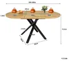 STILVORA Esstisch ausziehbar rund-oval mit X-Metallgestell, Produktbild-Vorschau 6