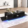 Merax Couchtisch mit Glastischplatte und Stauraum, Produktbild-Vorschau 11